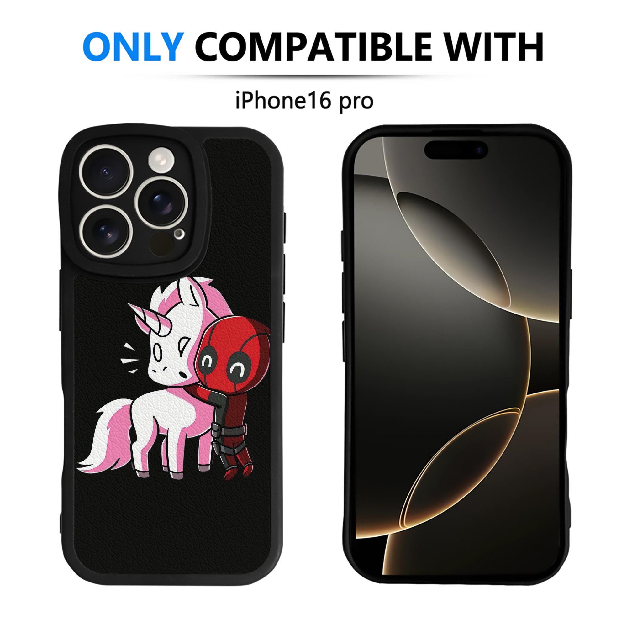 （画像用） Deadpool デッドプール 【iPhone 16シリーズ対応】シリコンスマホケース（レザー調） 材質：シリコン
